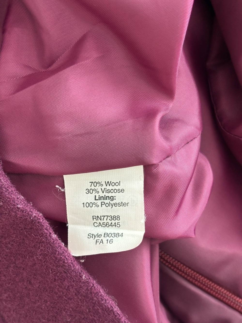 J Crew "The Pencil Skirt" - Berry Size 00P - Picture 9 of 9
